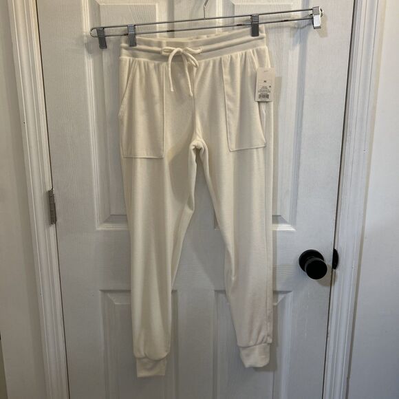 NWT Stars Above Women's Jogger Sweatpants XS Off White Lounge Cozy Pants - Picture 1 of 16